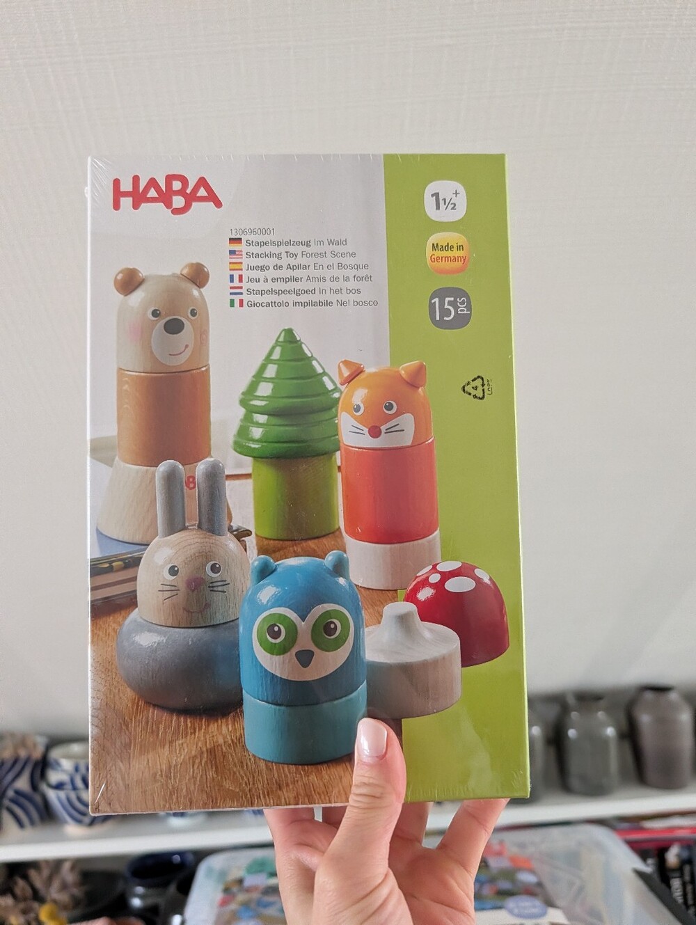 NWT Haba Forest Animals Wooden Stacking toy